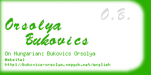 orsolya bukovics business card